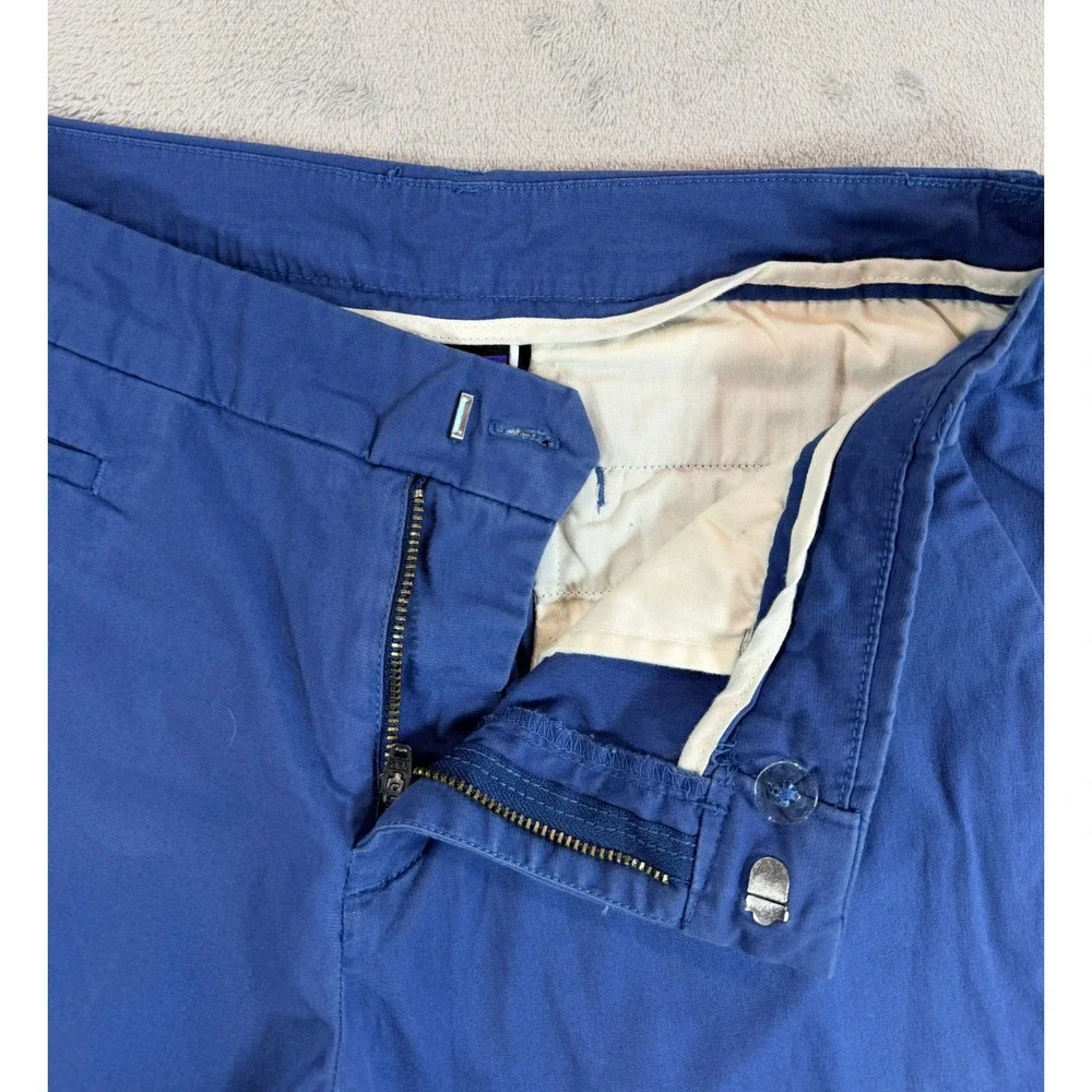 Patagonia Womens Cropped Pants Chino Organic Cotton Spandex Blue 8 - Picture 10 of 10